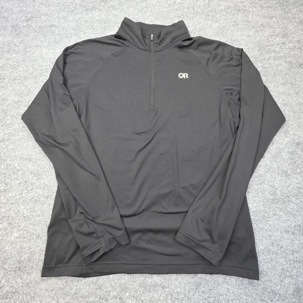 Outdoor Research Baritone Quarter 1/4 Zip Pullover Men's Size L Black
